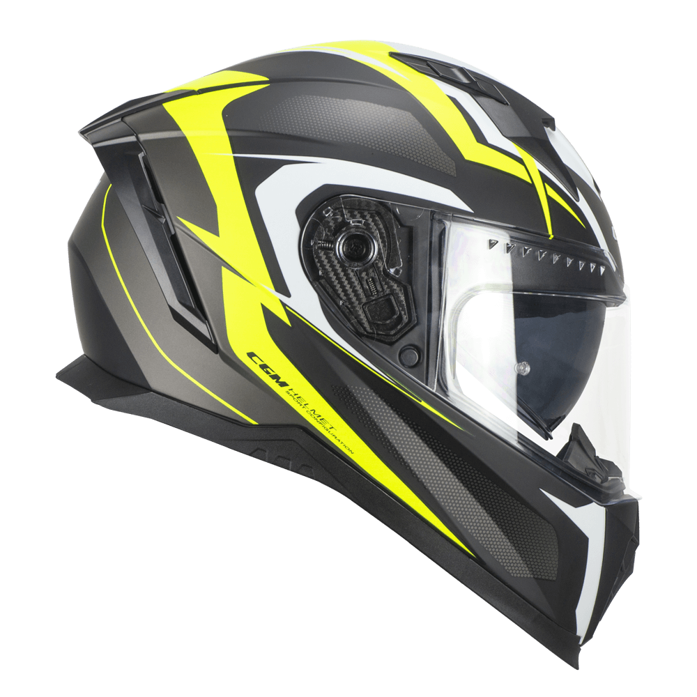Casco Integrale Blast Nero/Giallo Fluo Opaco