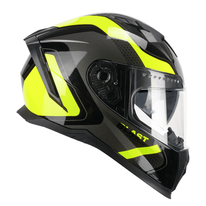 Casco Integrale Blast Nero/Giallo Fluo Lucido