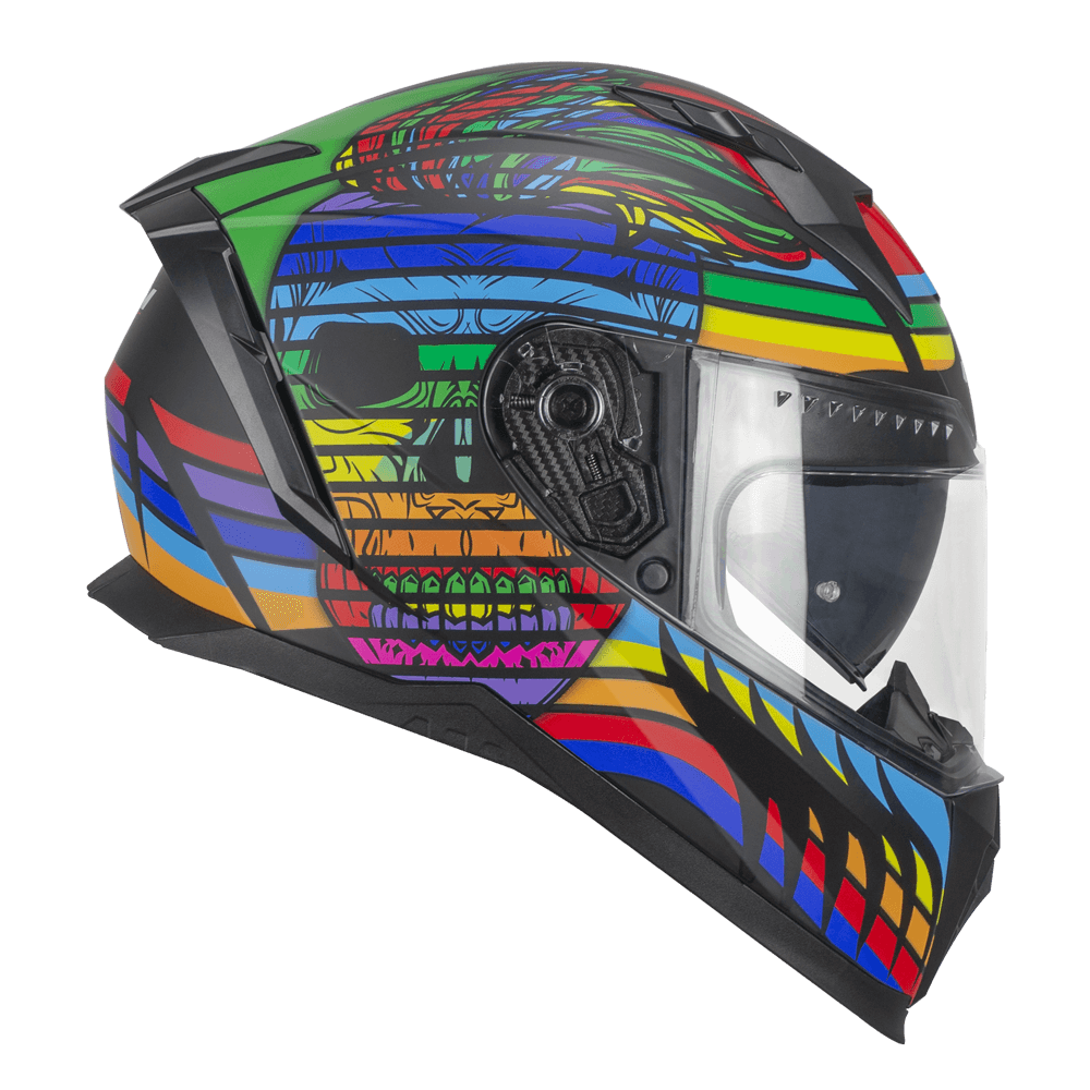 Casco Integrale Blast Nero Blu Rosso Opaco