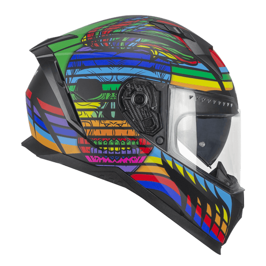 Casco Integrale Blast Nero Blu Rosso Opaco