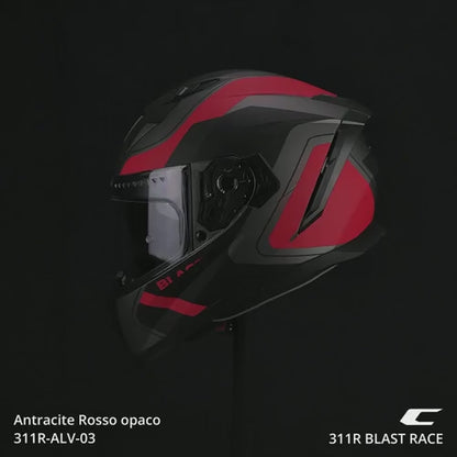 Casco Integrale Blast Antracite/rosso Opaco