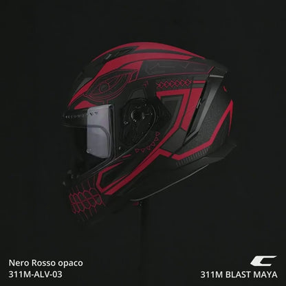 Casco Integrale Blast Nero/Rosso Opaco